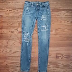 American Eagle Outfitters Blue Skinny Jeans Size 4